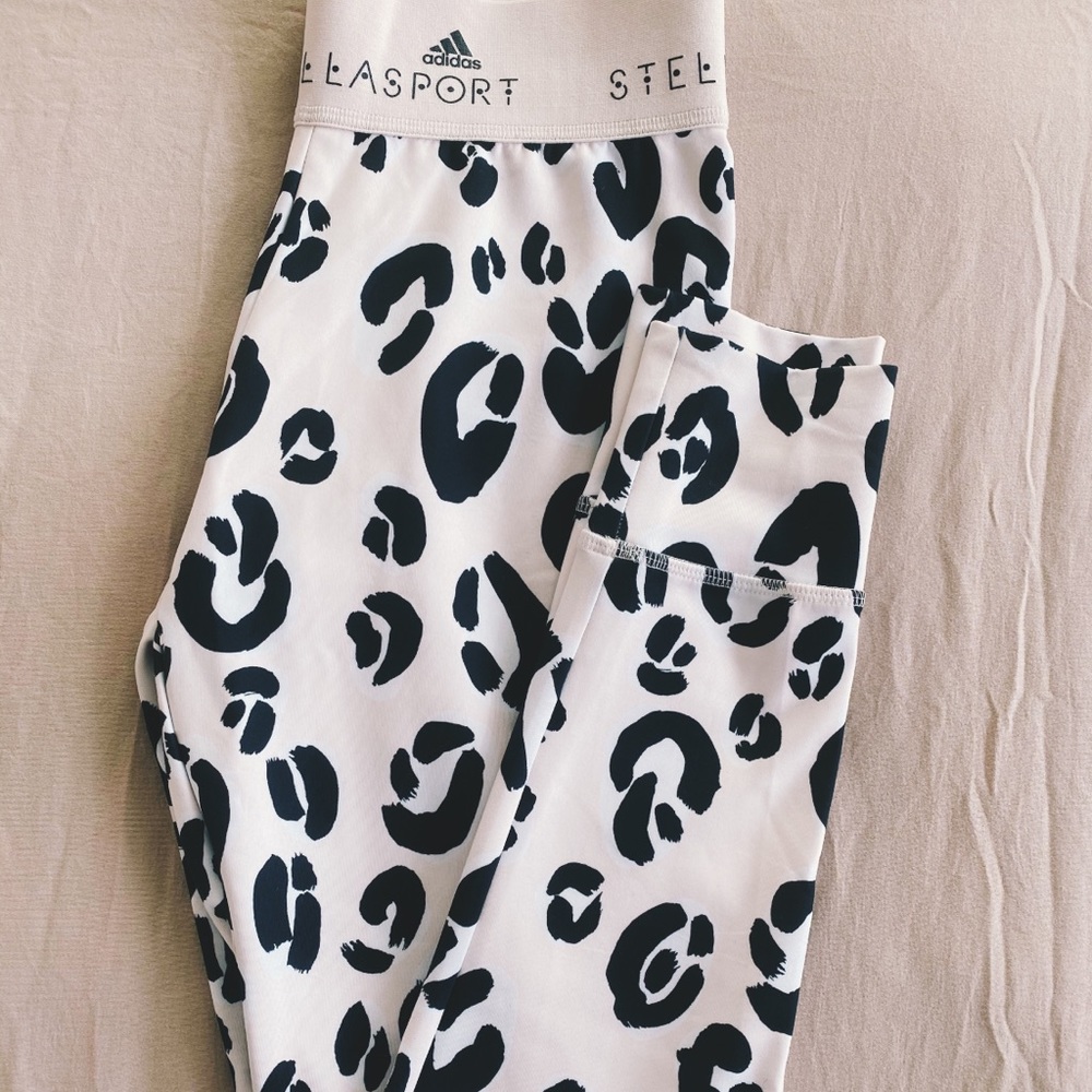 Adidas x Stella McCartney leopard print leggings